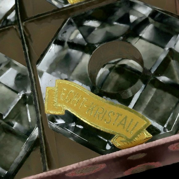 Taper Candle Holders German Cut Crystal, Cut Glass - Picture 4 of 8